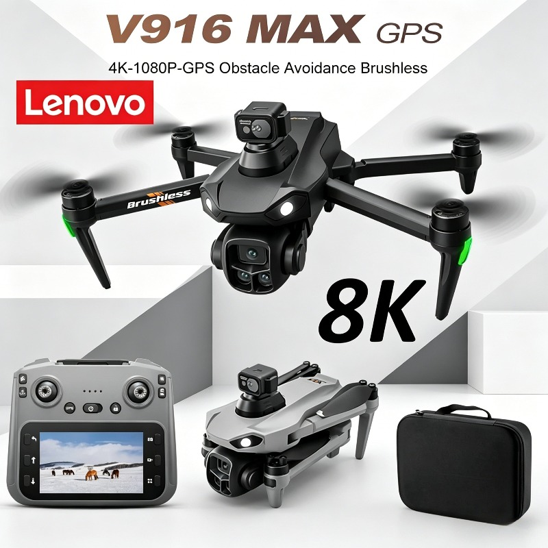 Rc Hobby China - Lenovo V916MAX Professionelle 8K-Drohne mit HD-Doppelkamera,
