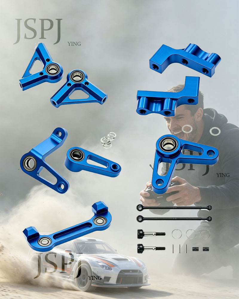 Yunshen Rc Hobby - Metall-Upgrade-Teile-Kit Antriebswelle Servohalterung Lenkbrücke Lenkarme Passend