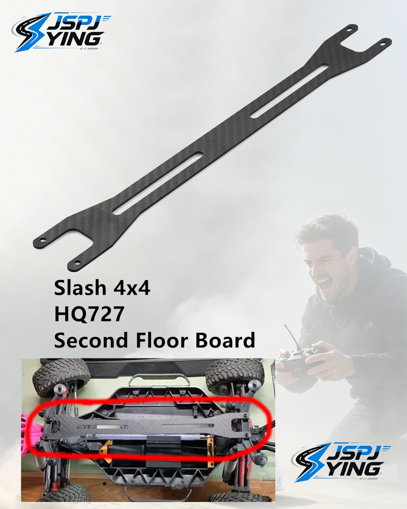 Rc Roc Hobby - Hochfeste Leichtgewichtige Kohlefaser-Zweiter-Bodenplatte Hop-Up-Teile für Traxxas