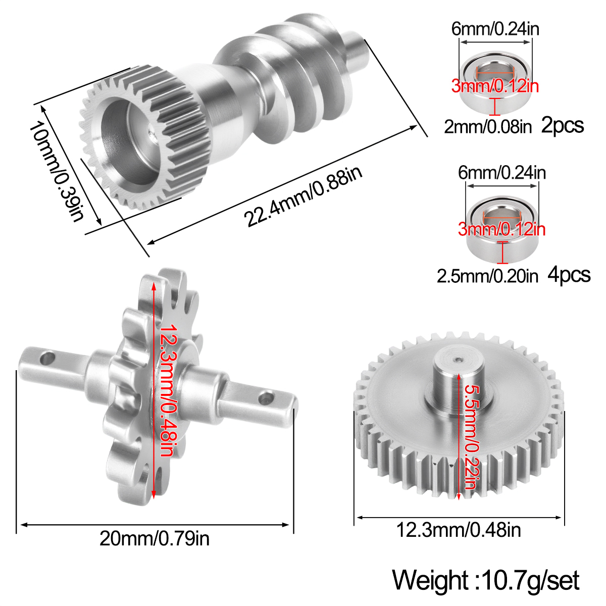 Edelstahl-Getriebe-Set für 1/3 – Rc Hobby Crawler Bewertung und Preis