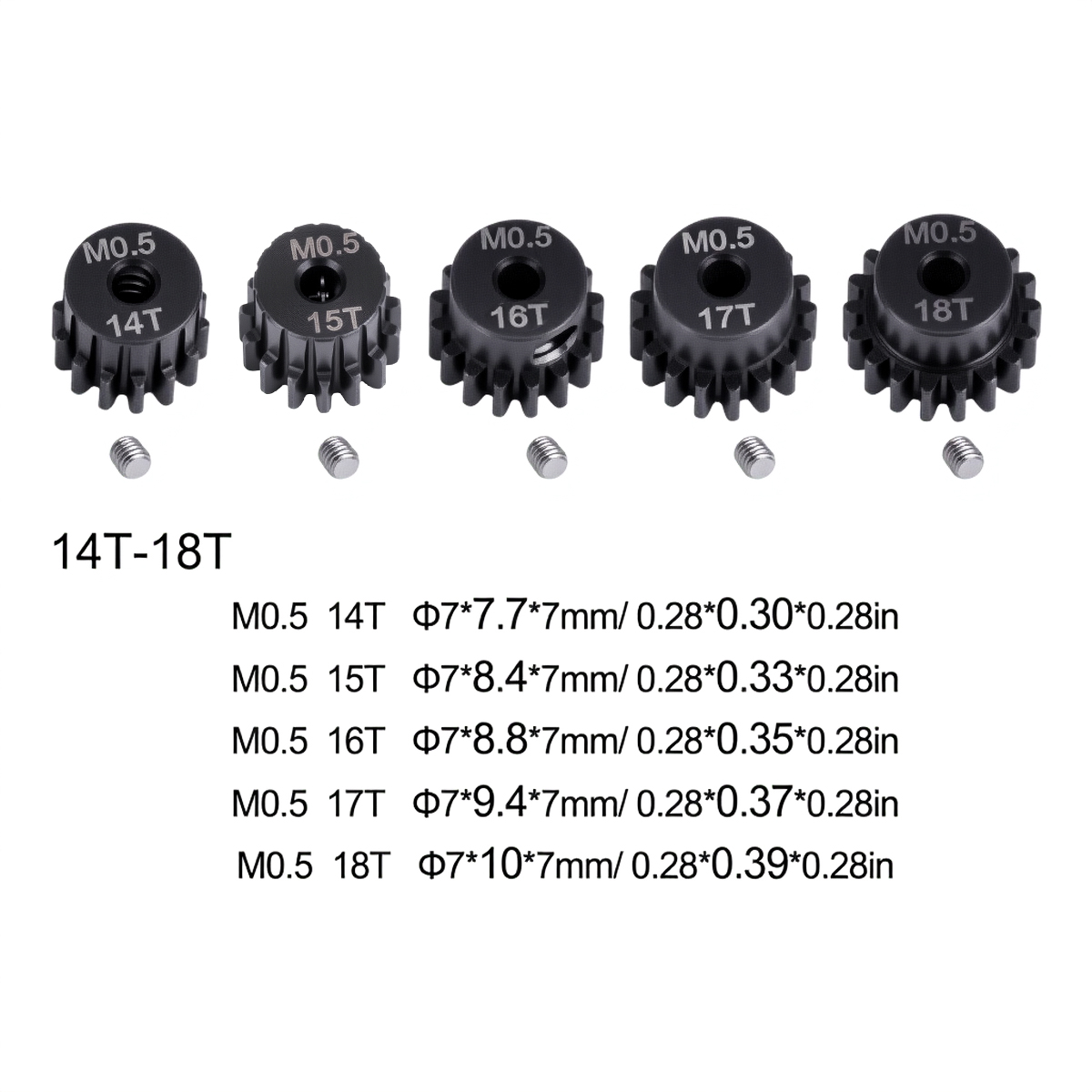 M0,5 2mm Schaft 14T-18T Metall – Rc Hobby Shops Bewertung und Preis