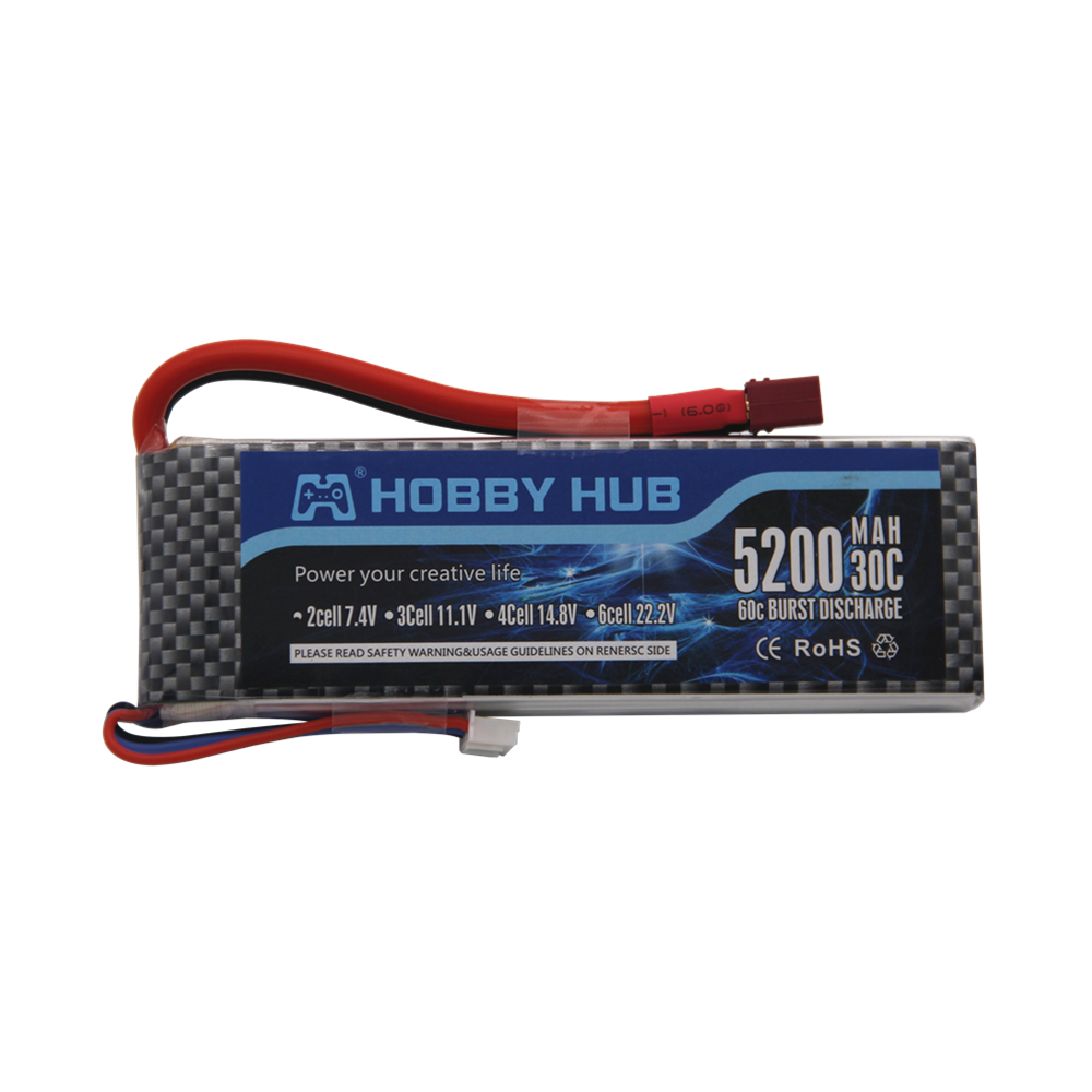 7,4 V 5200 mAh 30C 2S 1P Lipo  – Rc Roc Hobby Bewertung und Preis