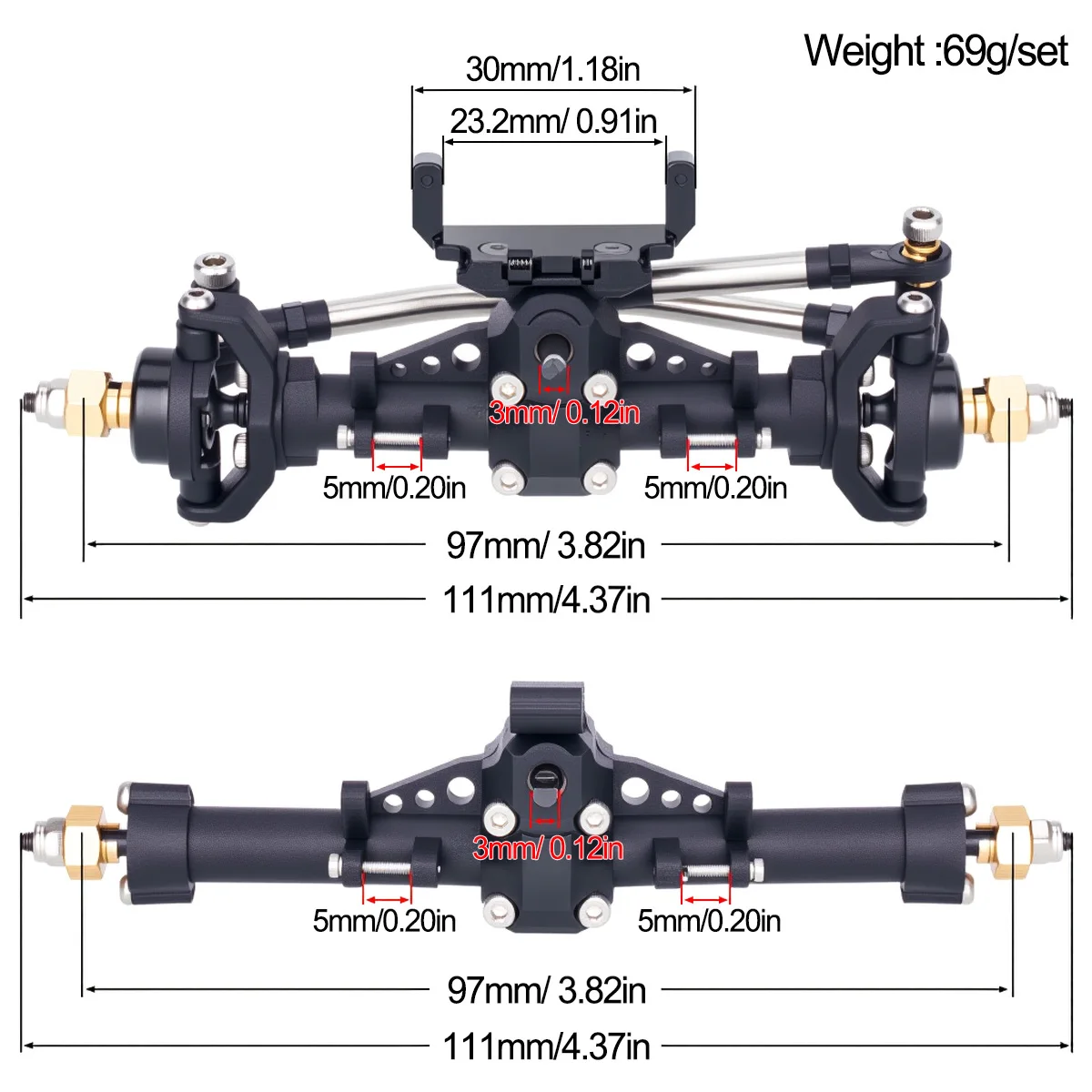 Kunststoff SCX24 Vorder- und H – Rc Hobby Crawler Bewertung und Preis